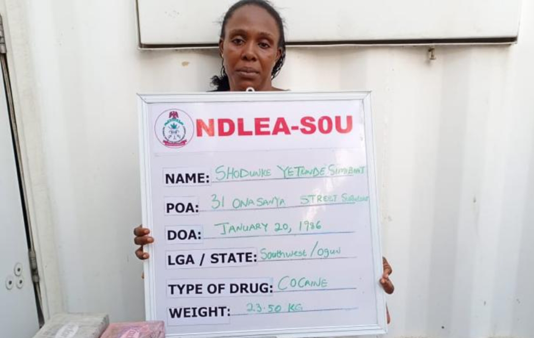 NDLEA Busts Female Drug Kingpin, Seizes N5bn Cocaine In Lagos.